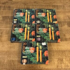 Lot Of 5 Vintage Baum Kerzen 20 Chime Candles Christmas Holiday 4" New!